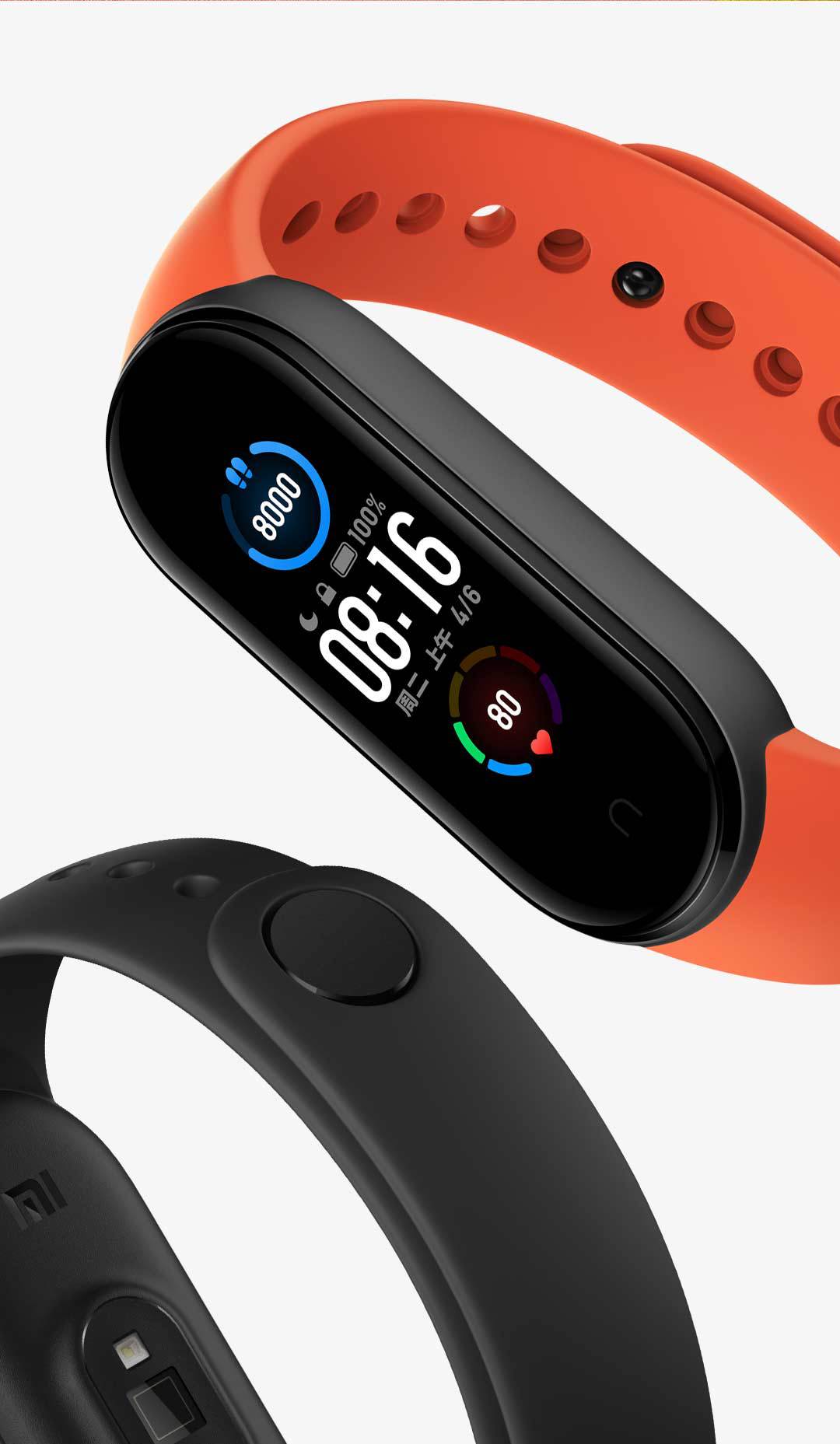 适用小米手环5 nfc 智能手环运动睡眠手环计步心率睡眠监测腕表