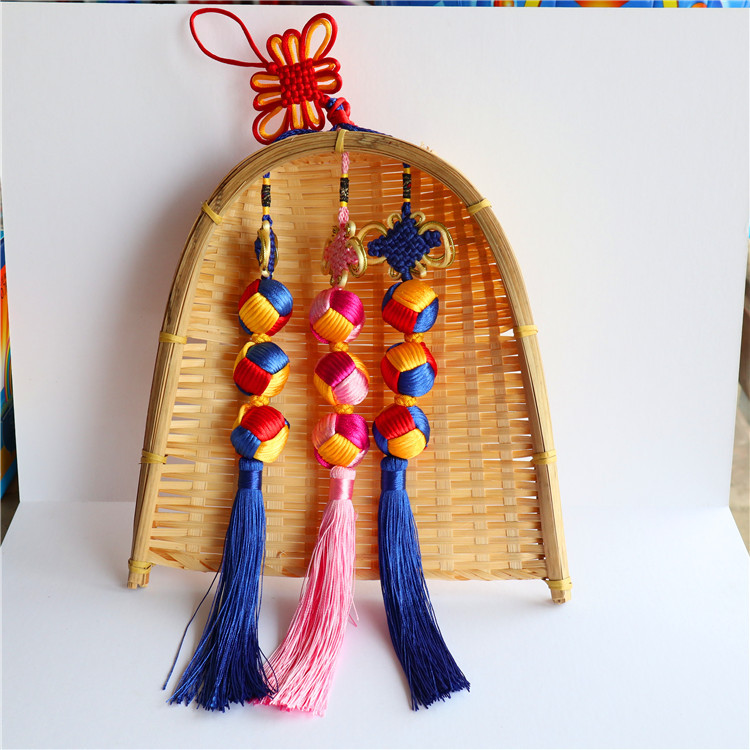 新款福袋簸箕彩福球挂件朝鲜族工艺品餐厅装饰韩式料理店民俗特色