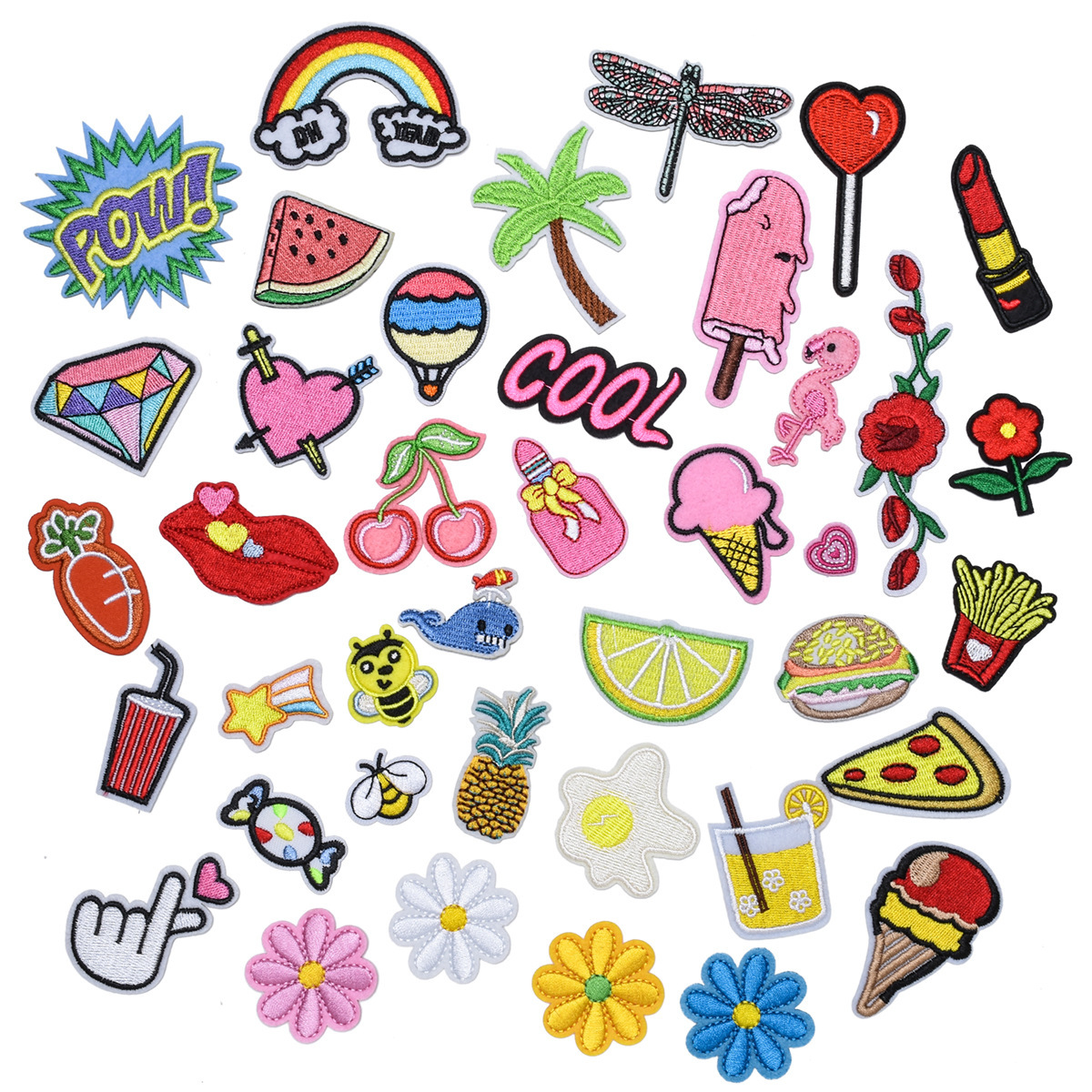 卡通刺绣可爱电脑绣花标 衣服帽子破洞装饰补丁布贴diy创意装饰贴