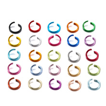 DIY饰品配件跨境跳环连接环手工彩色铝圈开口圈糖果色彩色环