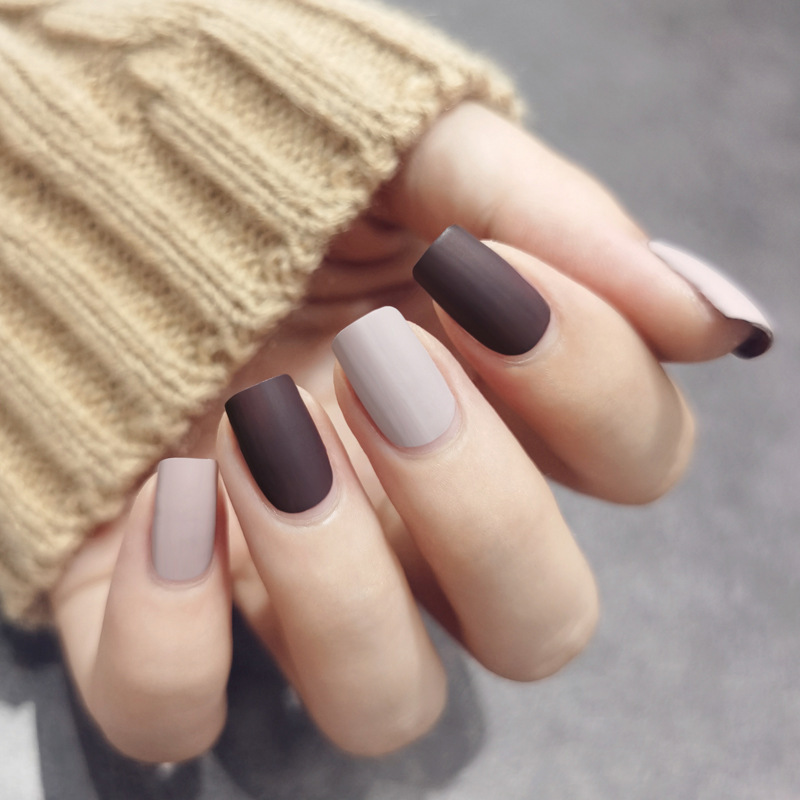 新款哑光免烤指甲油雾面磨砂快干持久不可剥不掉色美甲油厂家直销