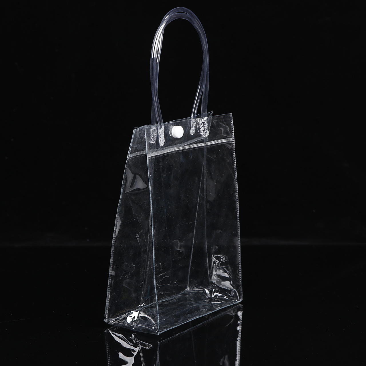 现货定制广告塑料手提购物袋pvc礼品袋塑料手提袋透明pvc手提拎袋