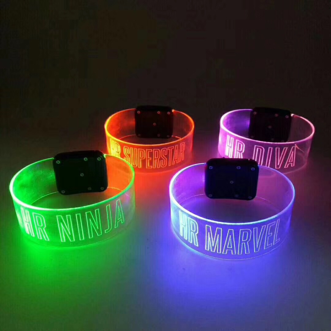 led发光手环批发遥控发光手环演唱会助威荧光手环七彩发光手环
