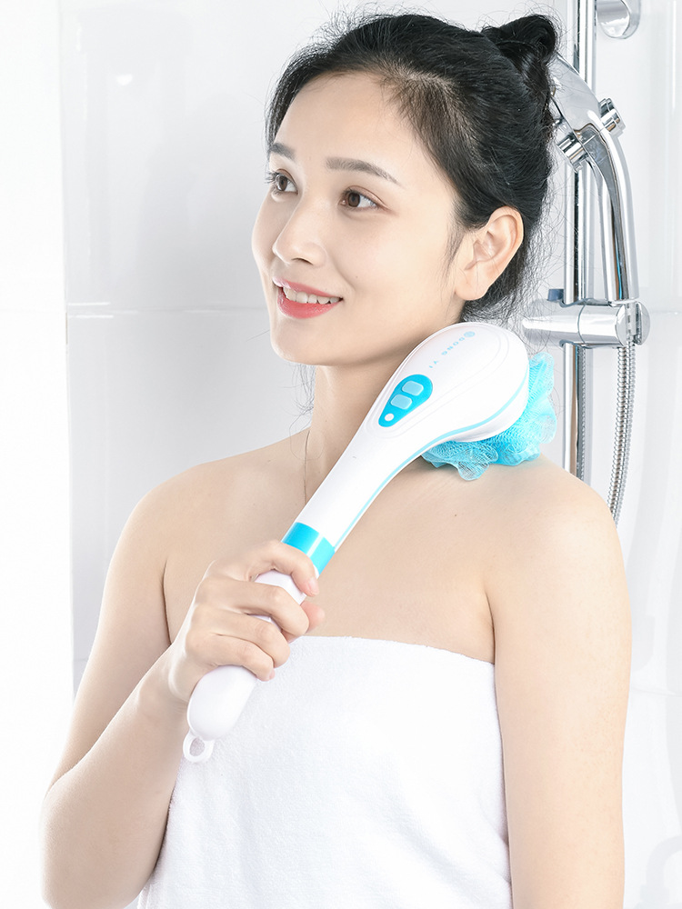 电动搓澡刷防水全自动充电洗澡刷长柄按摩刷沐浴懒人刷洗搓澡