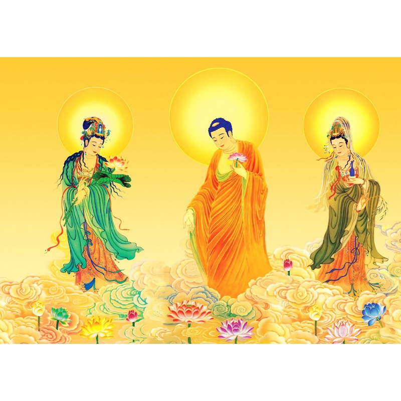 三圣塑像 观音菩萨图片三宝佛图片佛像 佛法僧三宝佛像西方三圣佛像造