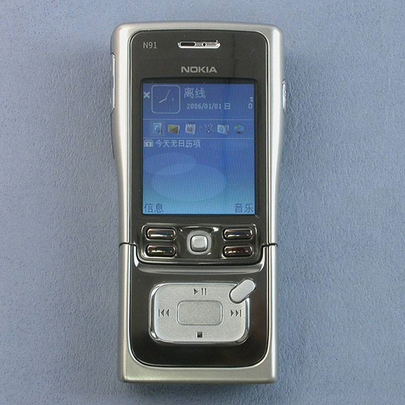 金属外壳打造 音乐金刚nokia/诺基亚n91手机 经典适用于收藏备用
