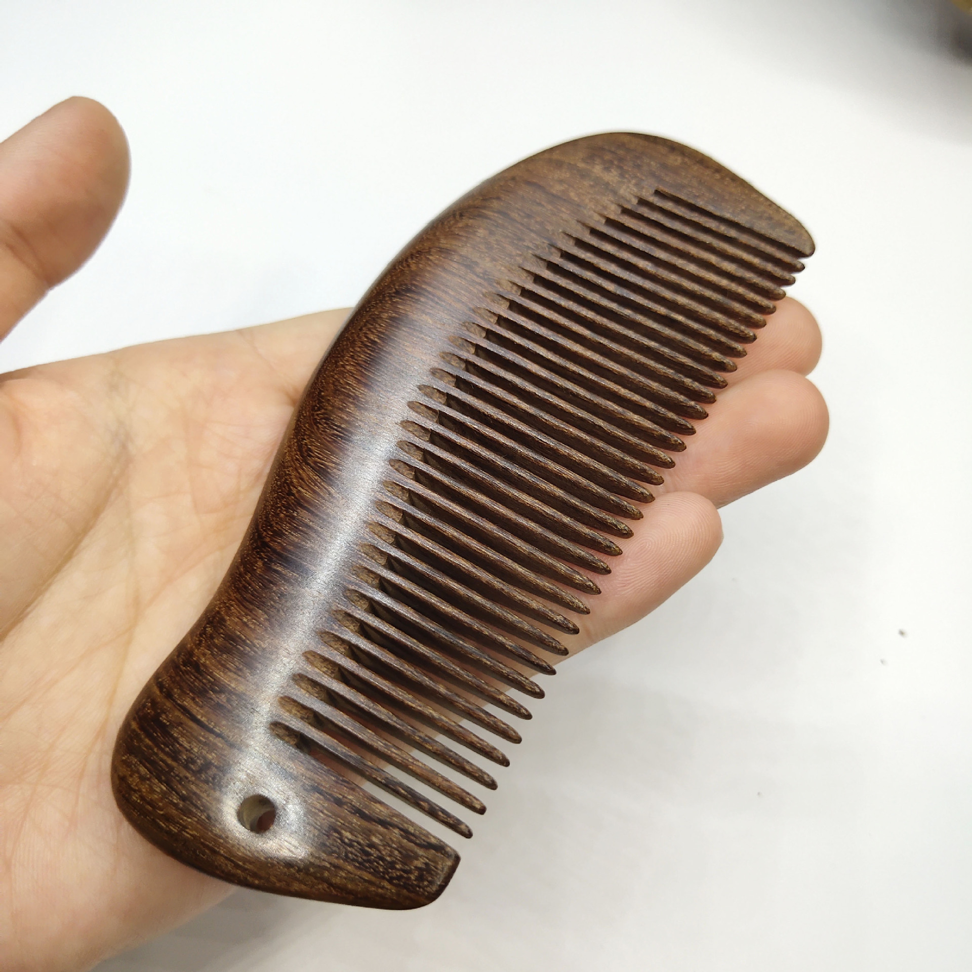 精艺黑金檀木梳凤凰形木梳子 厂家直销可来样定制刻花及logo