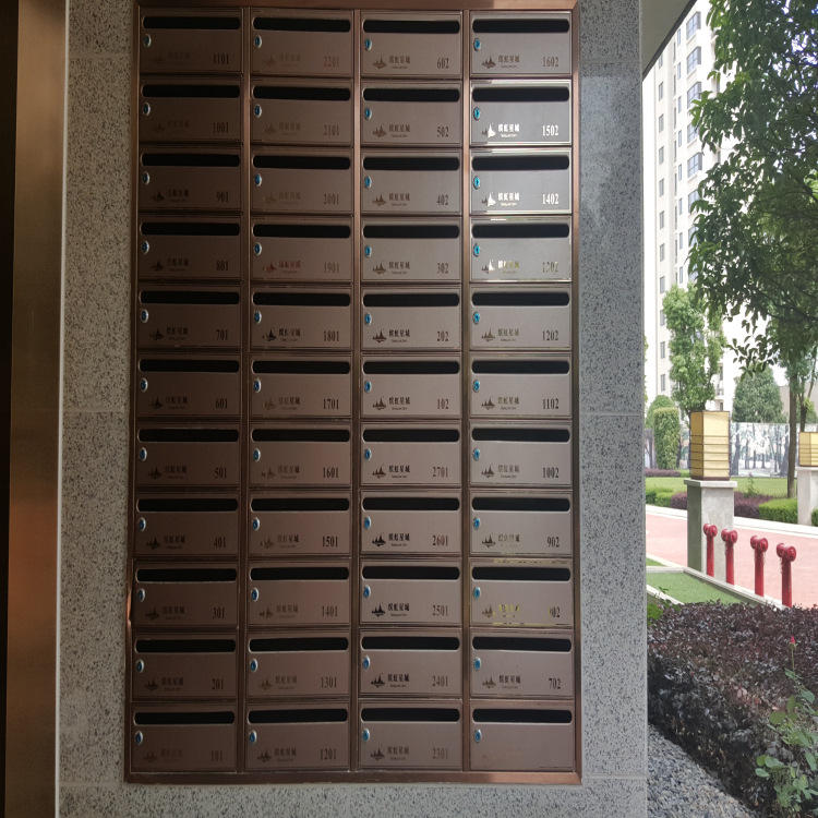 新飞亚信奶箱别墅奶箱信报箱小区电子信息箱反蚀刻不锈钢信箱邮箱