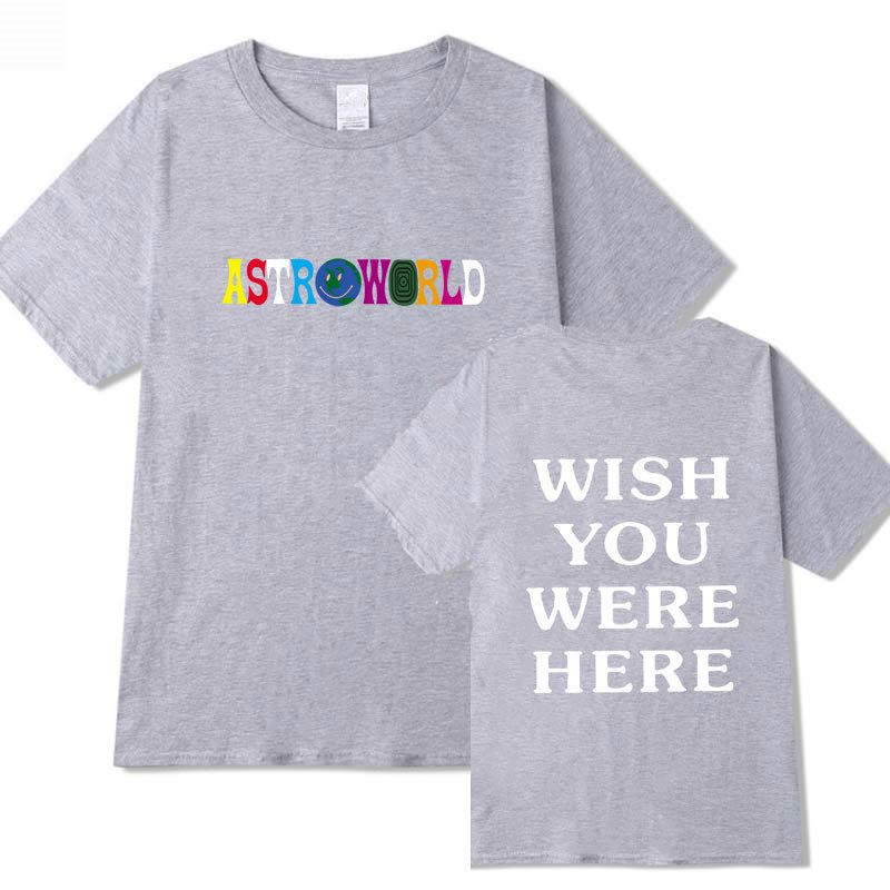 跨境 速卖通 亚马孙travisscotts astroworld男女百搭短