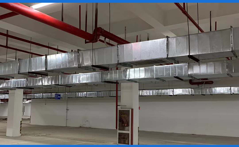 杭州风管厂加工镀锌共板风管角铁法兰风管安装消防排烟新排风管道