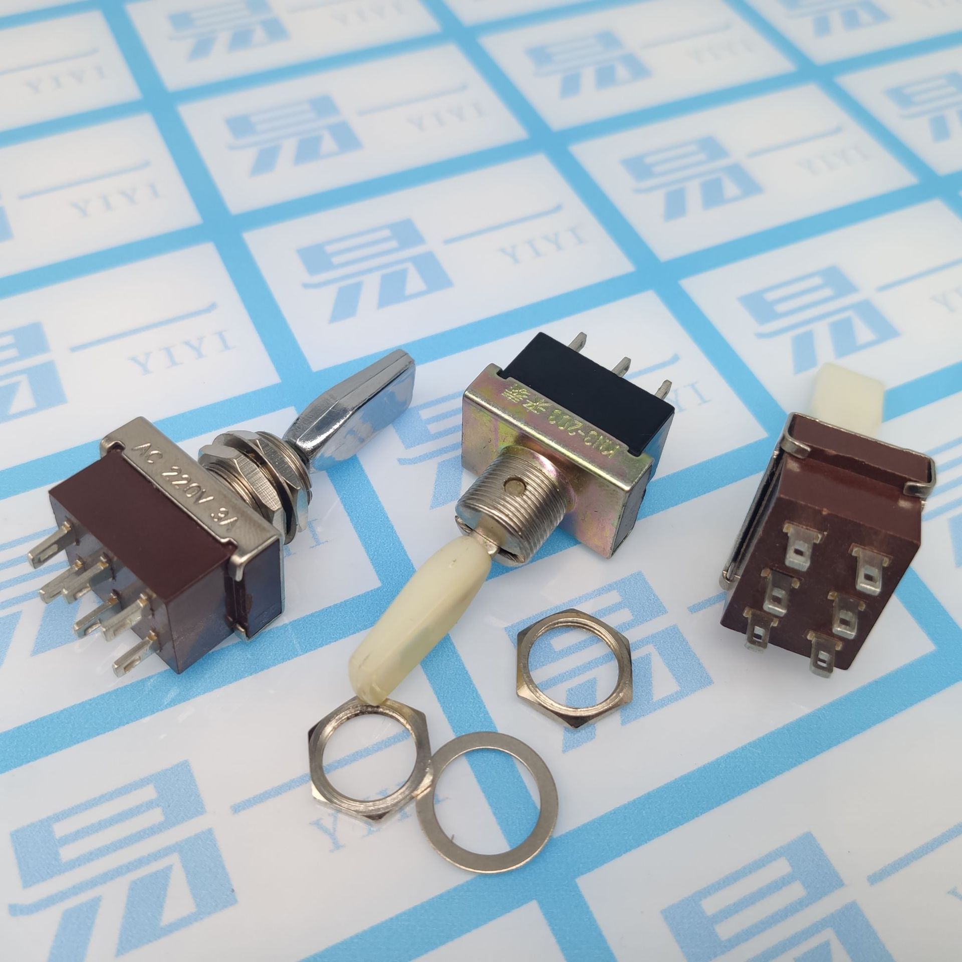 钮子开关 kn3-203b 拨动摇臂开关 on-off-on 6脚3档