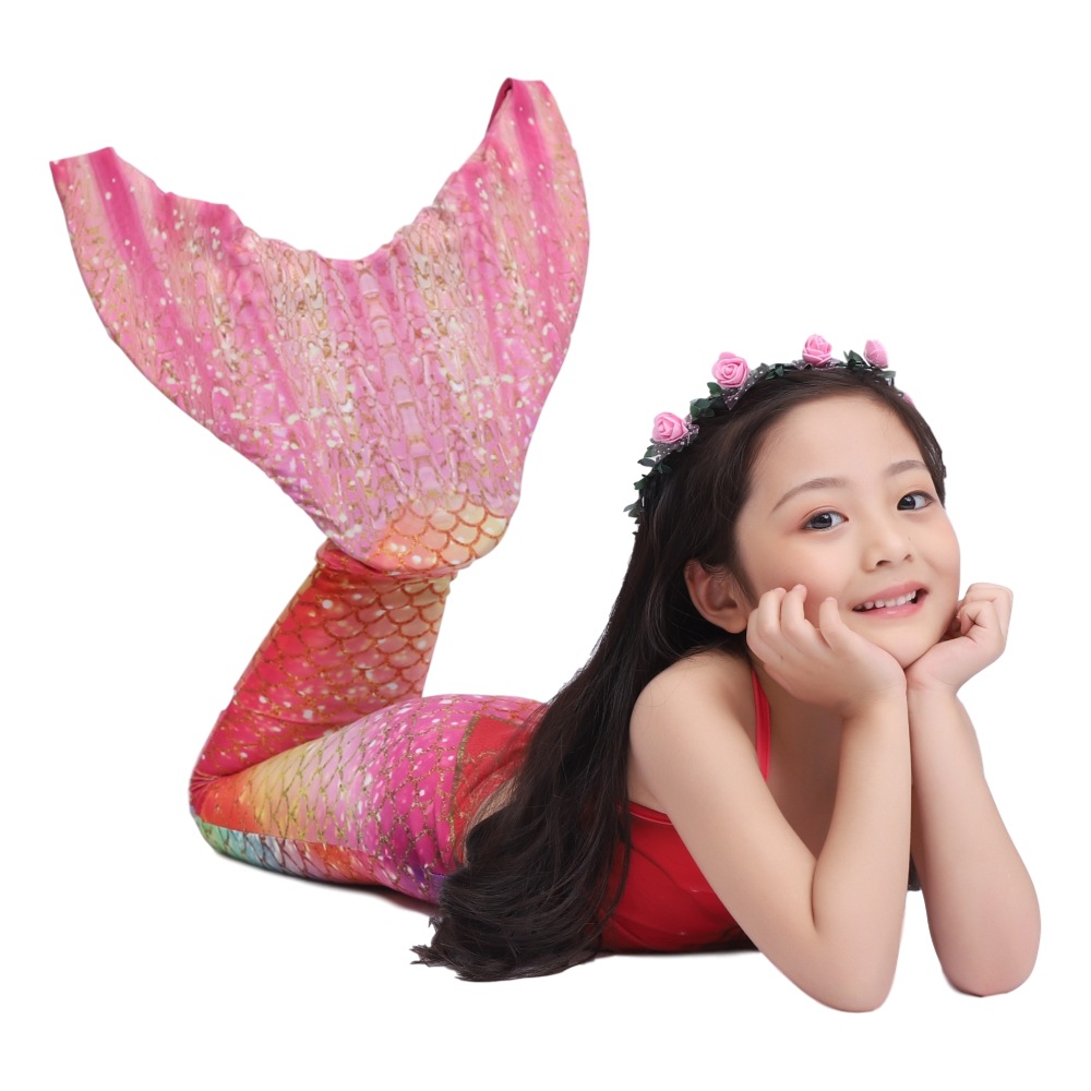 儿童美人鱼泳衣美人鱼抹胸鱼尾巴女童公主裙服装