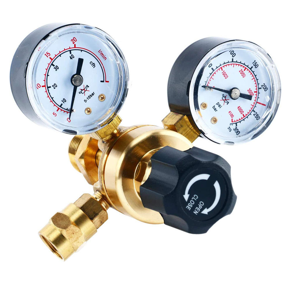 美式氩气减压器氮气氦气二氧化碳焊接流量计调节器