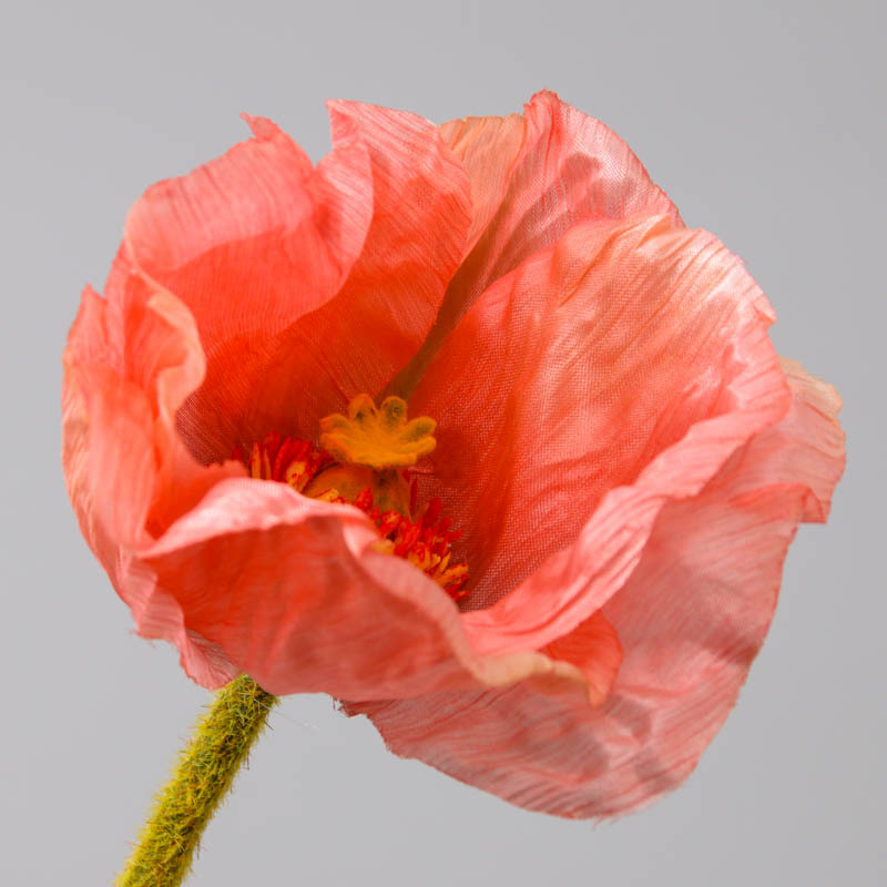 人造罂粟花单支布罂粟虞美人仿真花家居装饰花艺婚庆道具假花批发