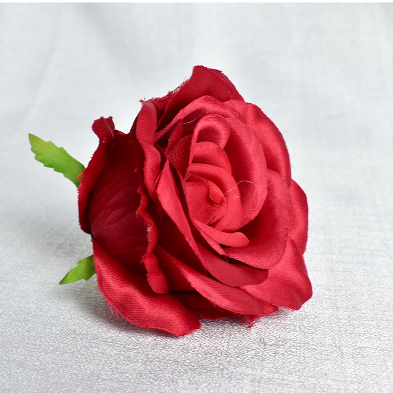 贵妃玫瑰花头 仿真玫瑰花朵 婚礼撒花 服装装饰 花环绢花厂家批发