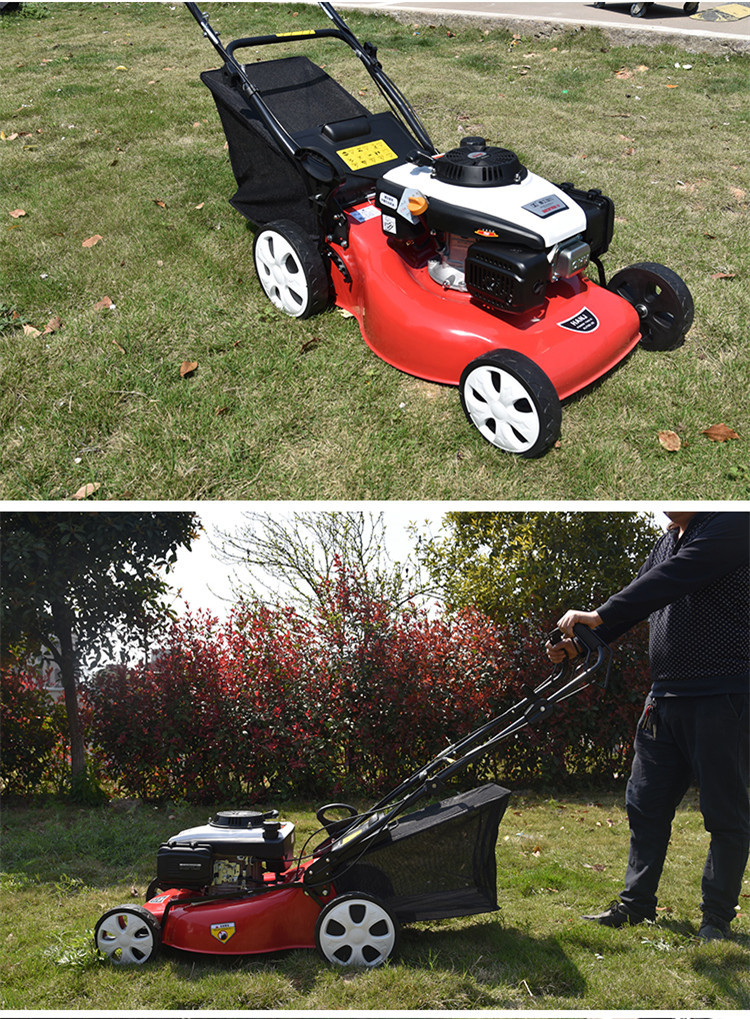 修剪绿化带手推车式割草机 20寸自走式剪草除草机 草坪剪草打草机
