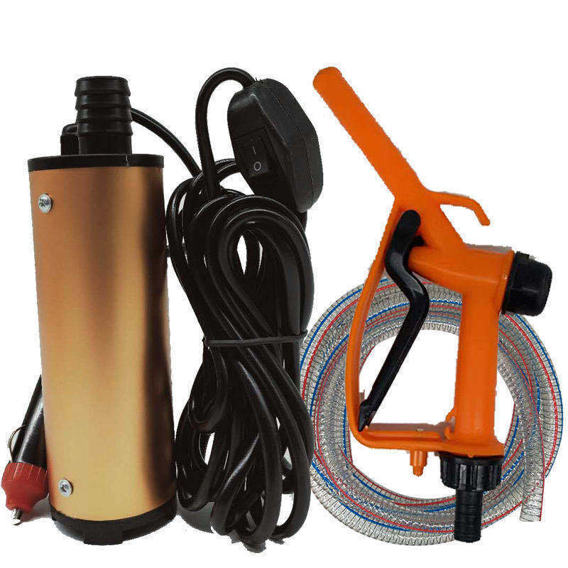 12v抽油泵加油枪柴油电动抽油泵24v油抽子抽水泵潜水泵加油泵
