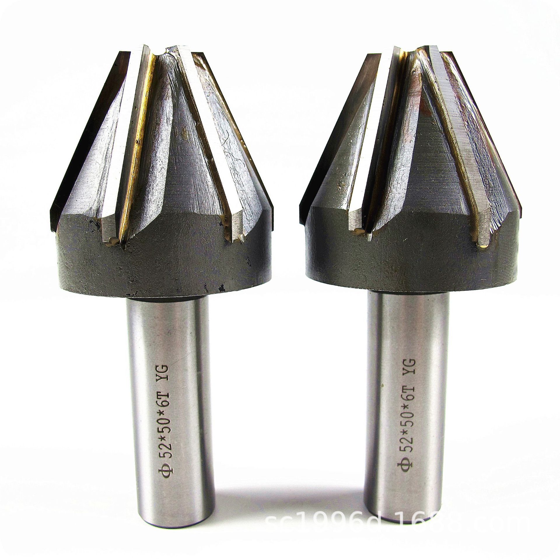 四川天虎焊接合金锥度铣刀/25度铝用角度铣刀:52×50×6t-yg