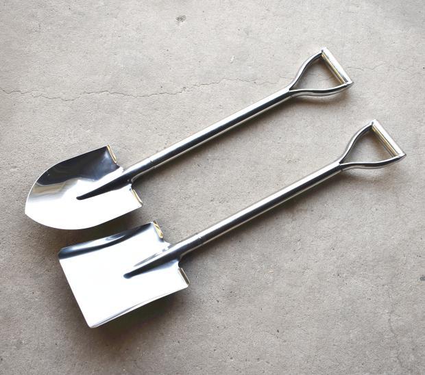 锰钢连体园艺小铲子挖土除草种菜尖锹种花工具园林树铁锹儿童方锹