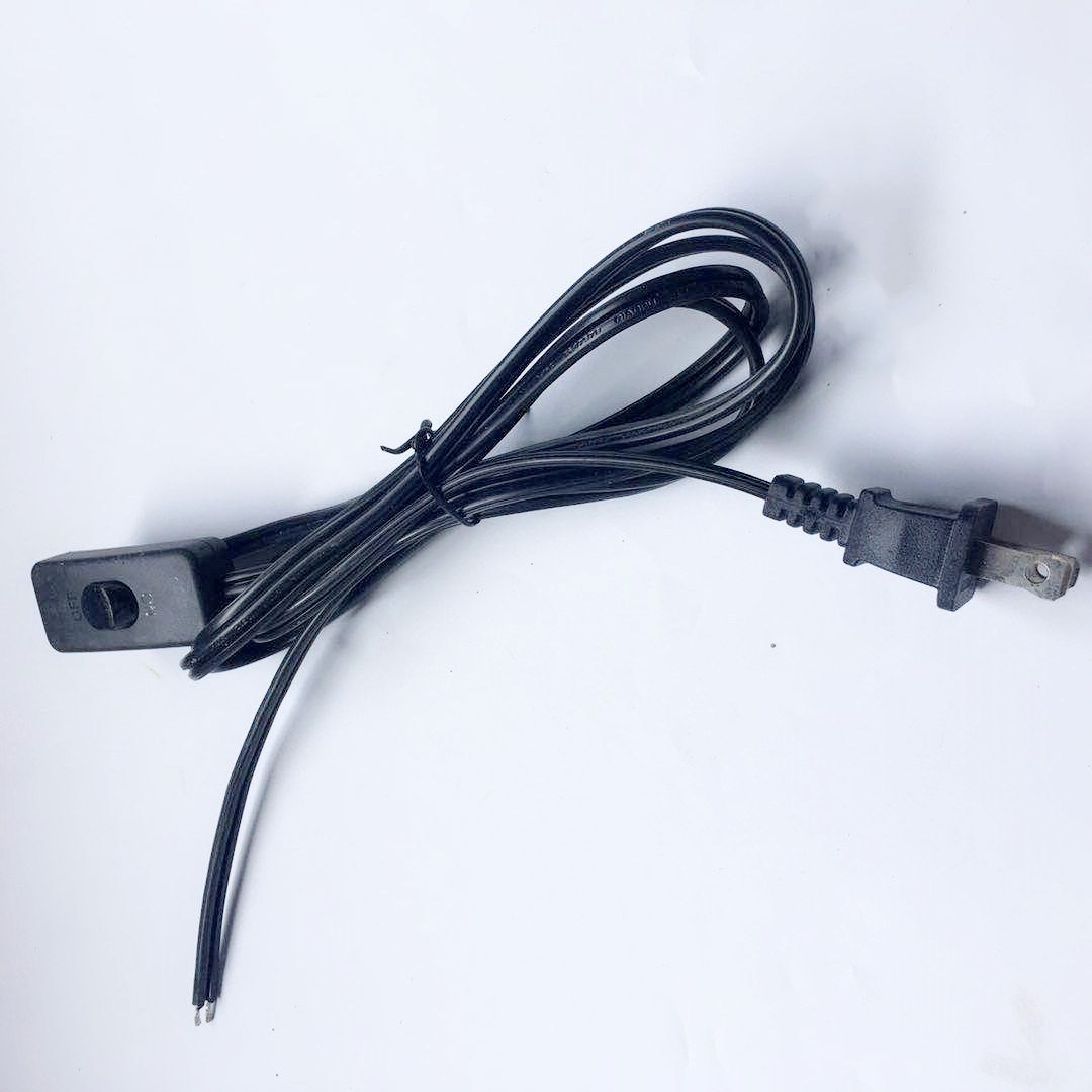 美规美标110v性插插头带303翘板按钮开1.5米电源线