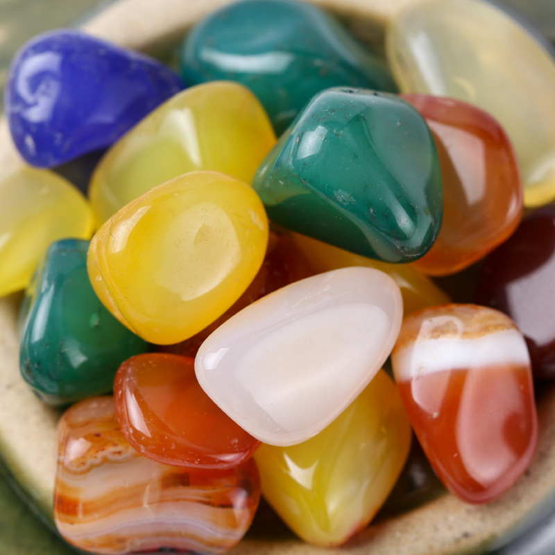 藏传佛教七珍宝装藏供曼扎天然混合彩色七宝石/50g七宝石