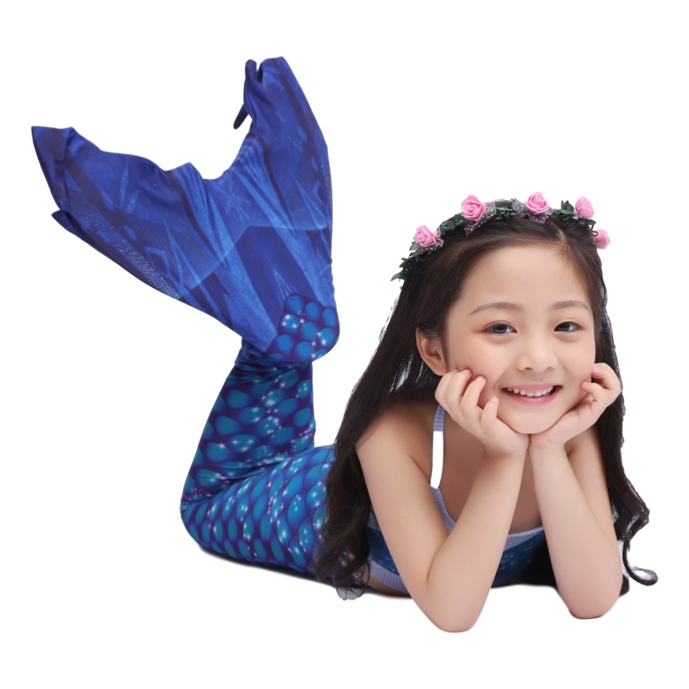 儿童美人鱼泳衣美人鱼抹胸鱼尾巴女童公主裙服装