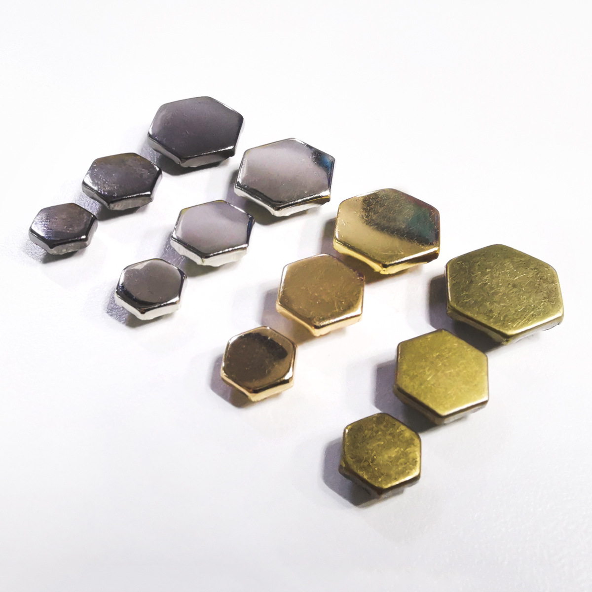 2017新款包包装饰撞钉 六角铆钉 背包配饰 多边形钉子金属片