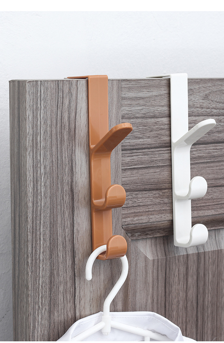 km 6266 6101创意多功能三段 五段便携式衣架衣帽钩免钉门后挂钩