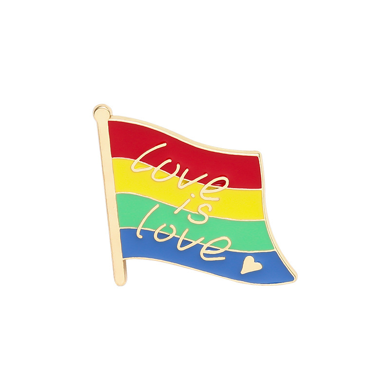 2020 Creative Rainbow Series Letters Jewelry Brooch Creative Heart Rainbow Bridge Love Letter Brooch Badge