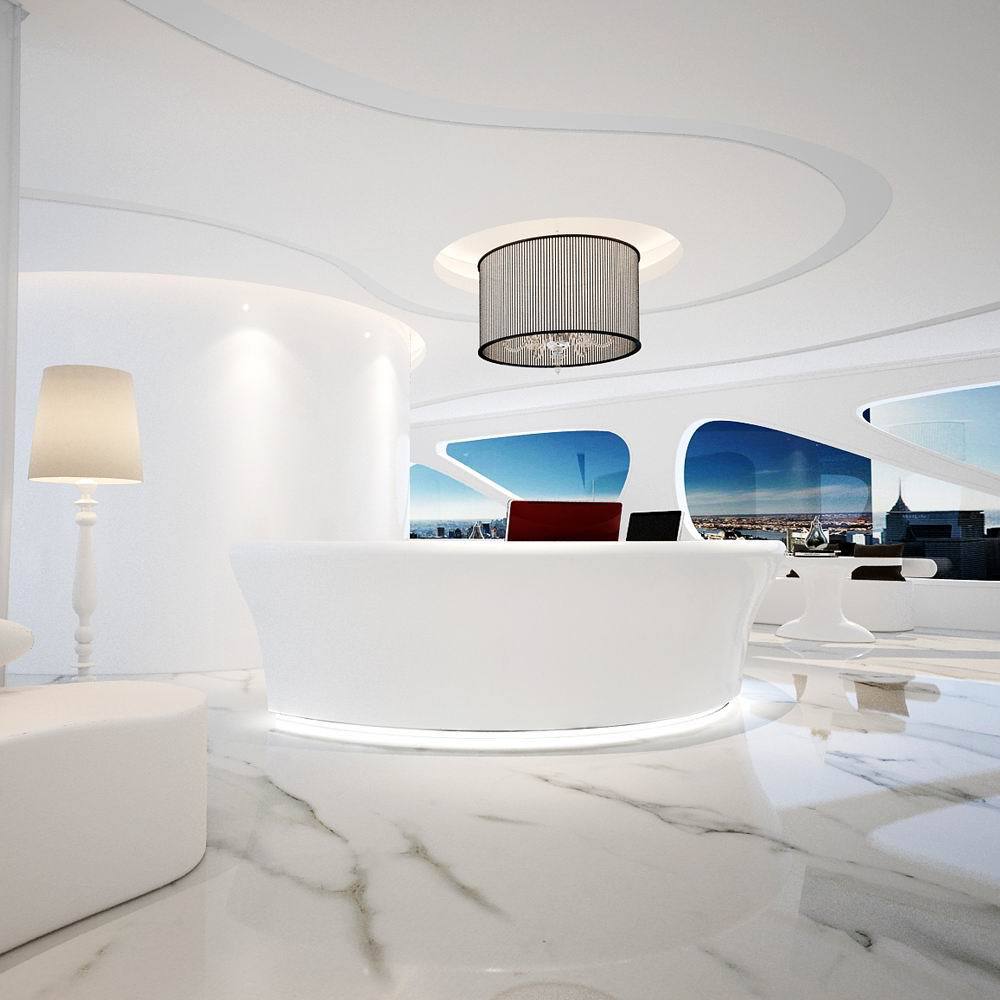 个性异形前台商场服务柜台会所接待迎宾台商业写字楼招待台定制