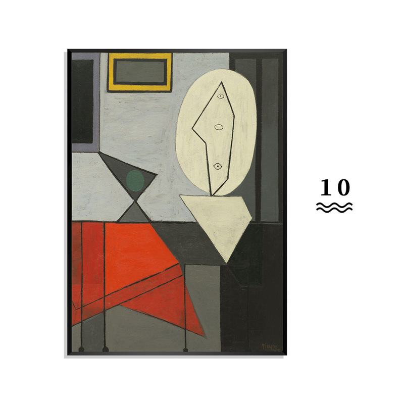 毕加索梦抽象油画小众个性挂画后现代简约艺术世界名画装饰画墙画