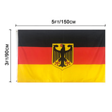 欧洲德国老鹰旗帜Germany flag 白腰加铜扣100D工厂批发