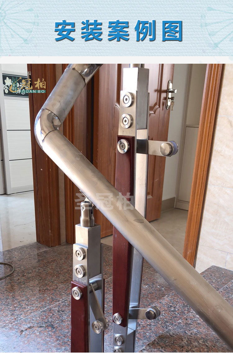 不锈钢扶手连接件固定件 楼梯立柱配件装饰盖 不锈钢楼梯扶手配件