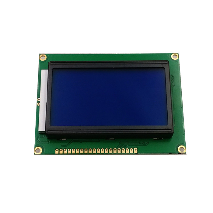 12864蓝屏液晶蓝底白字体带背光lcd液晶屏5v带中文字库st7920