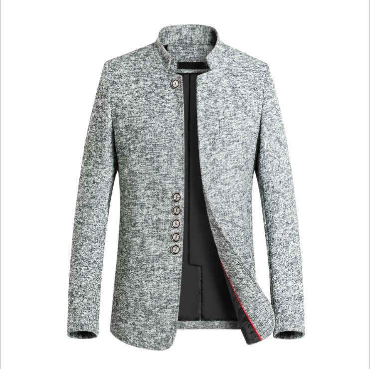 【特价批发】外贸大码立领西服男青年修身小西装欧美风商务百搭