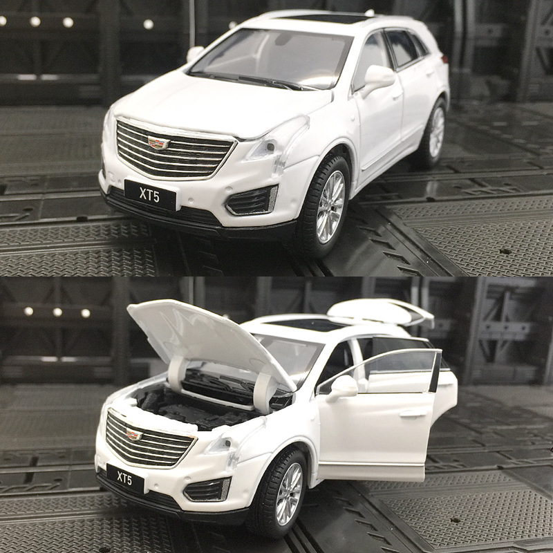 jk823567仿真凯迪拉克xt5合金汽车模型儿童声光玩具金属轿车摆件