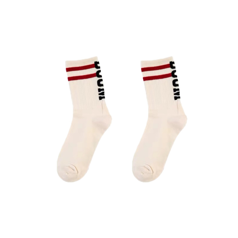 Cyber Celebrity Socks European and American Street Hip Hop Tube Socks Japanese Style Alphabet Sports Stockings