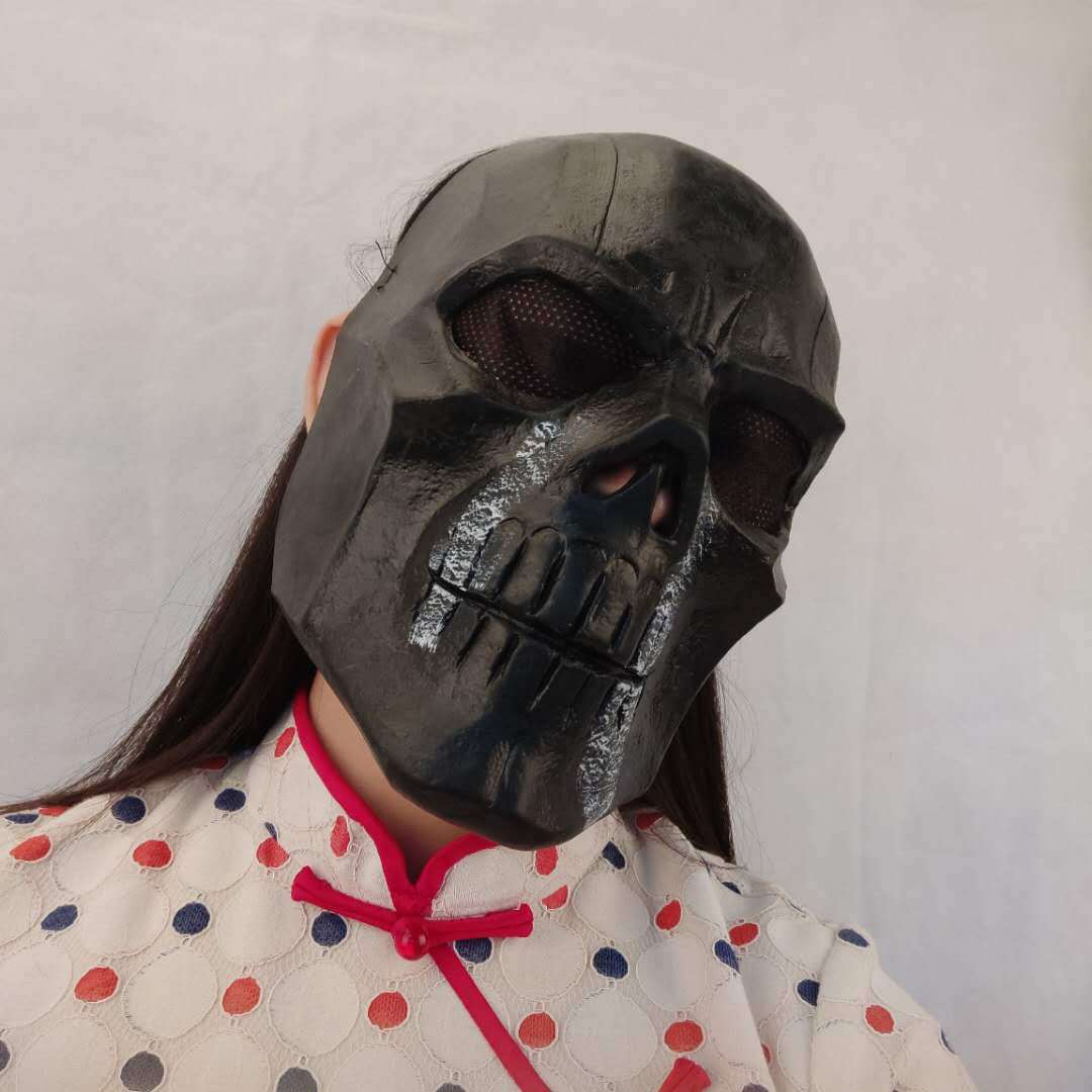 厂家直销哈莉奎茵和猛禽小队黑面具 万圣节新款黑色恐怖骷髅面具