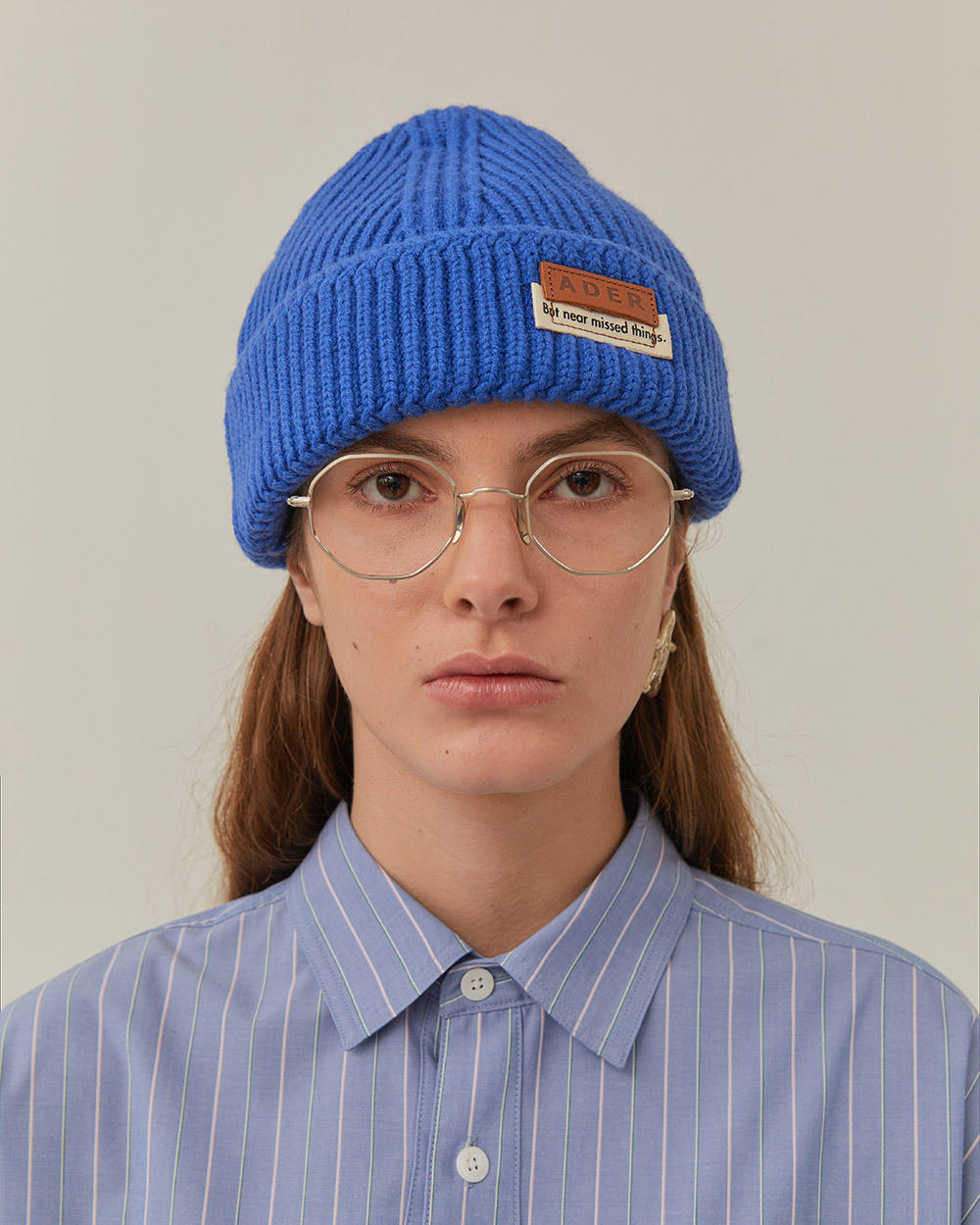 【现货】ader error 新款标签毛线帽 牛皮标针织帽 六色冷帽 帽子