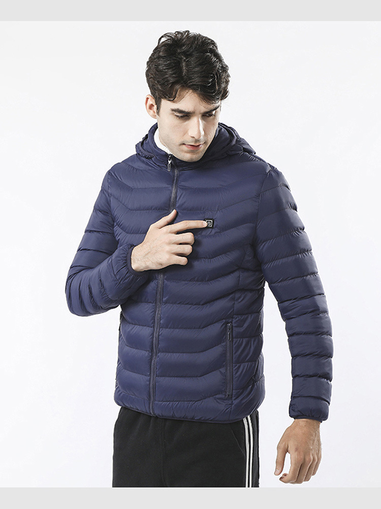 新款智能发热服跨境专供2区发热服男女大码棉衣爸爸装科技保暖衣