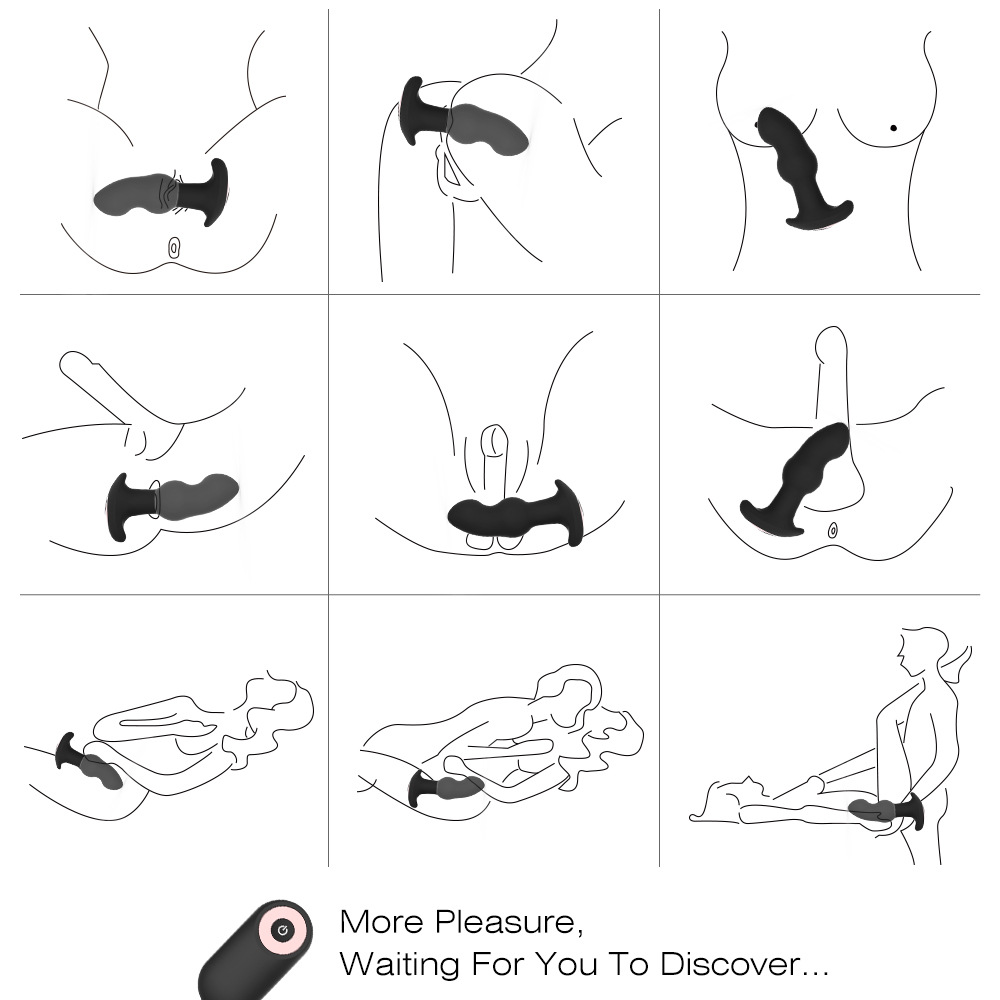 转珠肛塞外出佩戴遥控震动肛门塞男女用后庭按摩器成人情趣用品