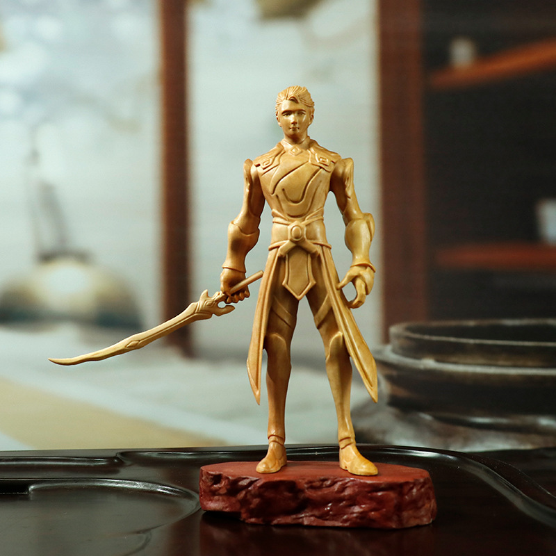 黄杨木雕摆件游戏王者荣耀凯周边手办手把件工艺品男女生日送礼