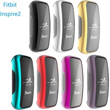 新款适用Fitbit inspire2手表保护壳全包电镀tpu保护套防刮伤表壳