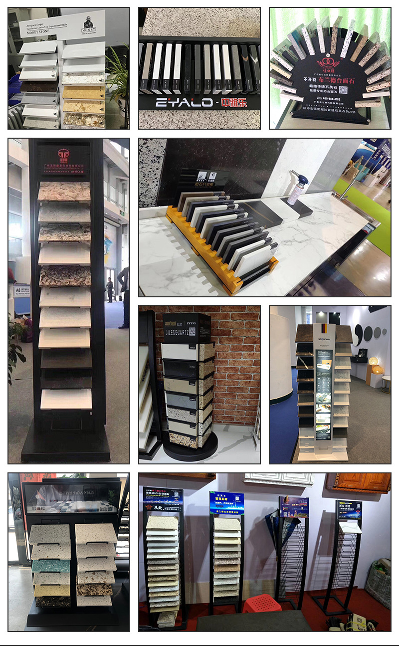 石英石大理石展架 岩板板材石材样块展示架 台面摆放架液晶展示