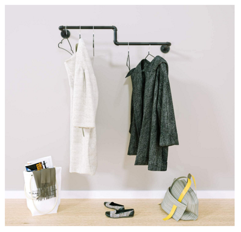 服装墙上侧挂货架