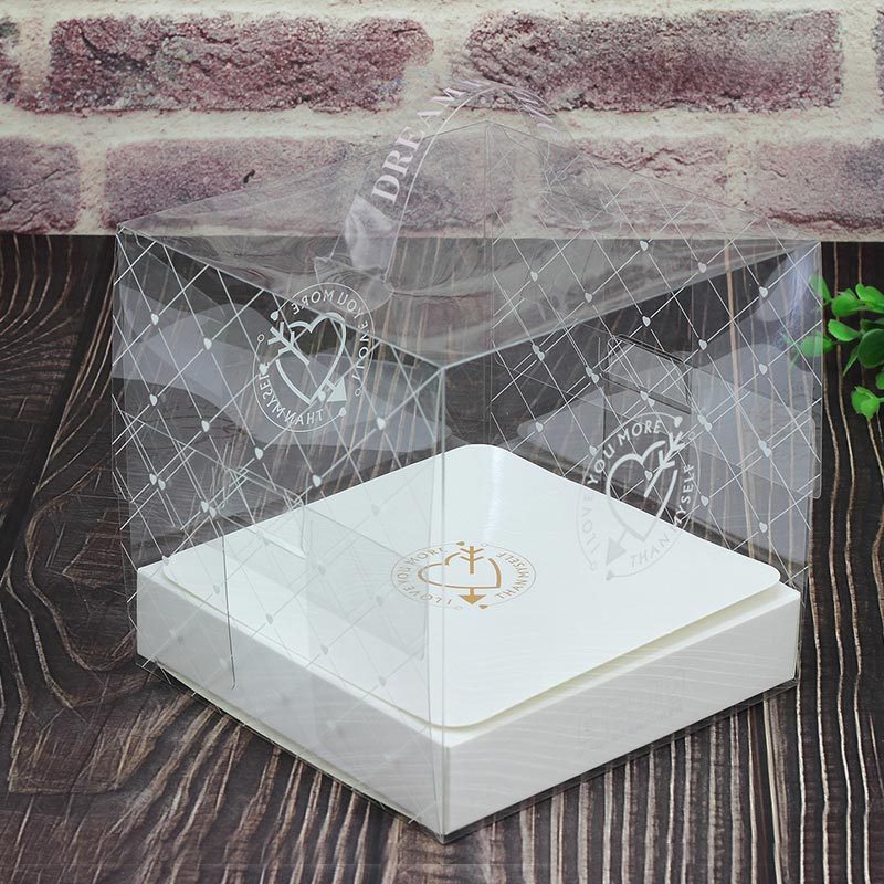 批发5寸4寸 手提pet塑料折盒 透明蛋糕盒 方形 生日蛋糕盒-阿里巴巴