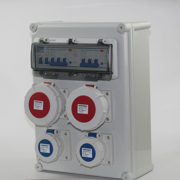 手提防水插座箱 380v检修电源箱 工地施工车间移动三级三防配电箱