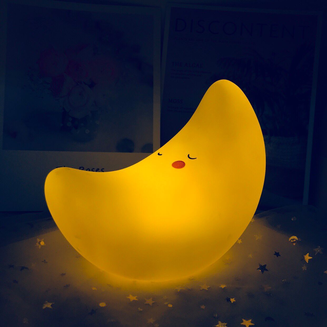 ins风创意家居摆件起夜灯 月亮小夜灯 少女心床头装饰小夜灯厂家