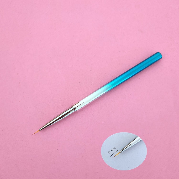 源头厂家 美甲笔 幻彩金属杆美甲拉线笔 彩绘超细画花勾线指甲笔