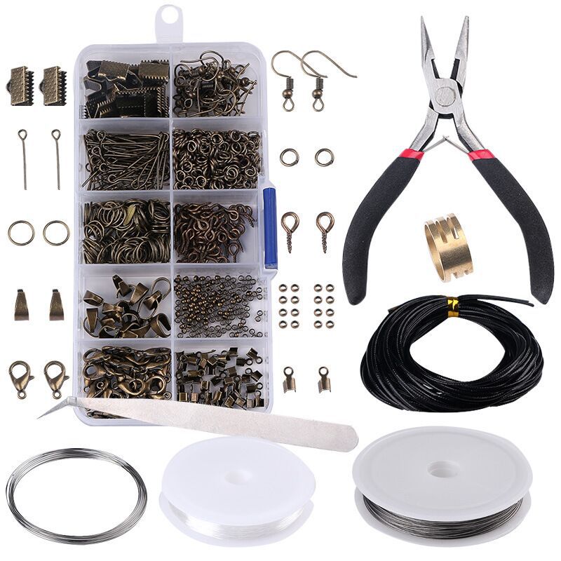 10 Grid Ornament Accessories Combination Set Broken Ring Closed Ring Lobster Buckle Free Ring Shank Handmade Tool Clamp